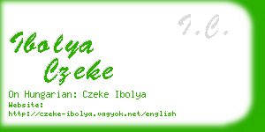 ibolya czeke business card